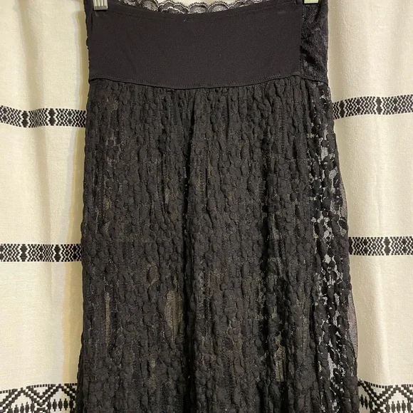 Free People Black Lace Maxi Skirt XS - Picture 7 of 16